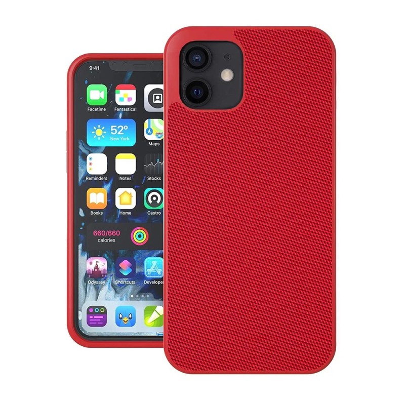 Helmet Case TPU Nylon Series iPhone 12 Mini, Red Helmet Case TPU Nylon Series iPhone 12 Mini, Red