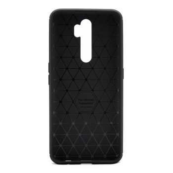 Helmet Case TPU Leather Texture OPPO A9 2020, Black