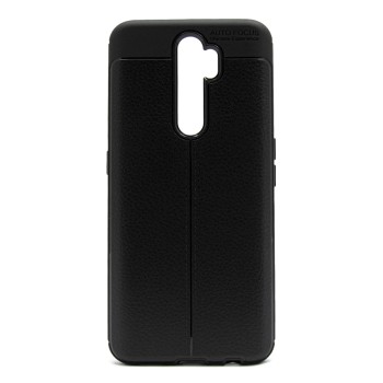 Helmet Case TPU Leather Texture OPPO A9 2020, Black