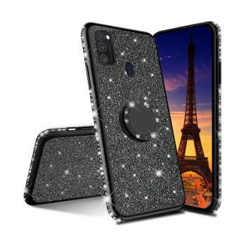 Helmet Case TPU Glitter Samsung A21s, Black