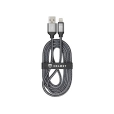 Helmet Cable USB to Lightning Nylon 2m, Black