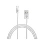 Helmet Cable USB to Micro-USB Basic 2.1A 1m, White