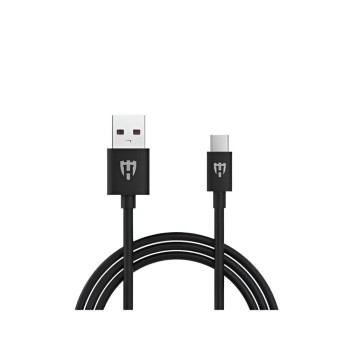 Helmet Cable USB to Type-C Basic 2.1A 1m, Black