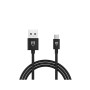 Helmet Cable USB to Type-C Basic 2.1A 1m, Black