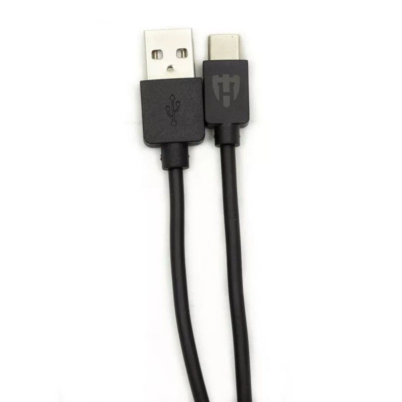 Helmet Cable USB to Type-C Basic 2.1A 1m, Black
