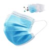Helmet Disposable Face Mask, 3 layers, Blue. 50pcs/box/ Masca faciala de unica folosinta. Albastra