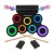 Roll Drum with Built-in Speakers, 7 pads Electronic, Rainbow Color
