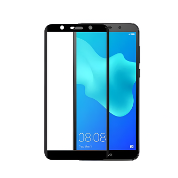 Helmet Full Coverage Glass 2.5D Huawei Y5 (2018), Black