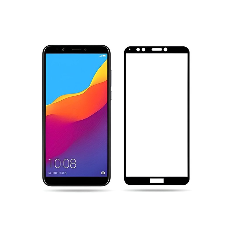 Helmet Full Coverage Glass 2.5D Huawei Y7 Prime (2018), Black