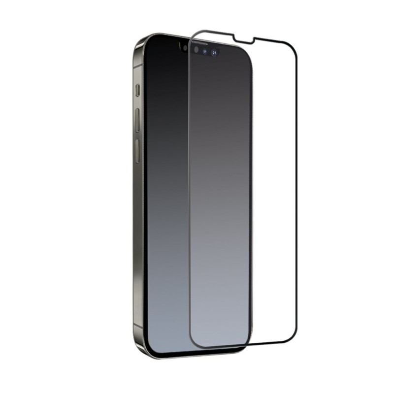 Helmet Diamond Glass 4D Frame iPhone 14 Plus/13 Pro Max, Black (V2)
