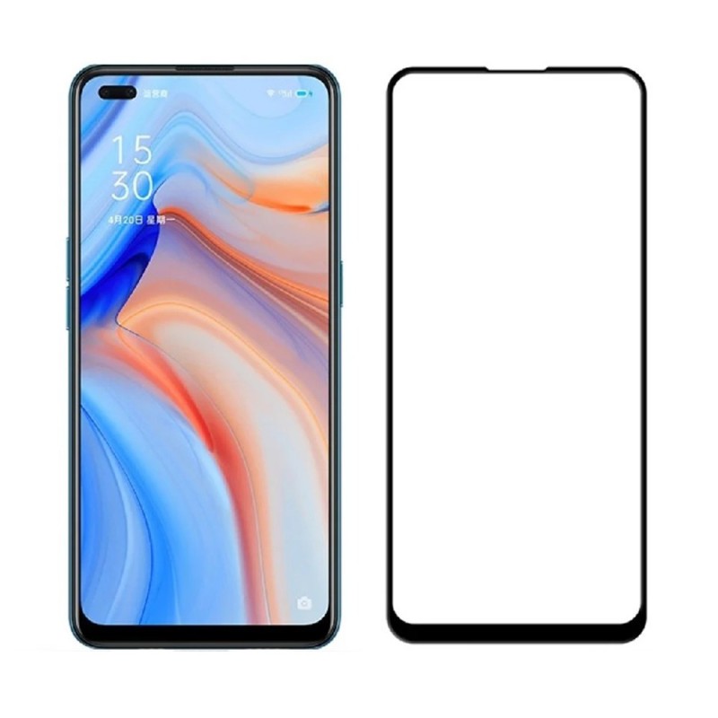 Helmet Diamond Glass 4D Oppo Reno 3 Pro, Black