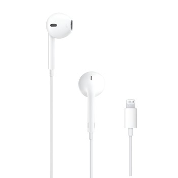 Helmet Earphones Lightning with Mic Original, White