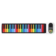 Bluetooth Roll up Piano 37 Colored keys.Rainbow Color (Damaged Box)