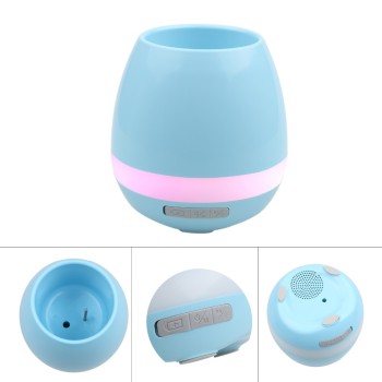 Helmet Speaker Music Flowerpot, Blue