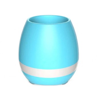 Helmet Speaker Music Flowerpot, Blue
