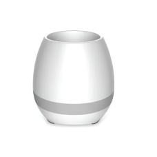Helmet Speaker Music Flowerpot, White