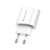 Helmet Wall Charger USB/Type-C PD, QC3.0 20W, White