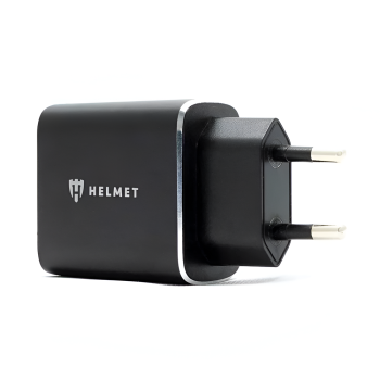 Helmet Wall Charger USB/Type-C QC3.0 18W (Сable 3 in1), Silver