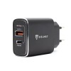 Helmet Wall Charger USB/Type-C QC3.0 18W (Сable 3 in1), Black