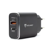 Helmet Wall Charger USB/Type-C QC3.0 18W (Сable 3 in1), Silver