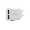 Helmet Wall Charger with Cable USB to Micro-USB 2xUSB 2.4A, White	