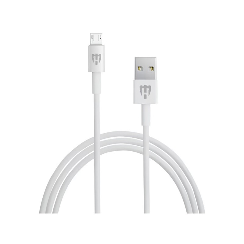 Helmet Wall Charger with Cable USB to Micro-USB 2xUSB 2.4A, White	