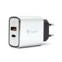 Helmet Wall Charger USB/Type-C QC3.0 18W, Silver