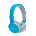 Helmet On-Ear Headphones with MIC Bluetooth MP3&FM, Blue