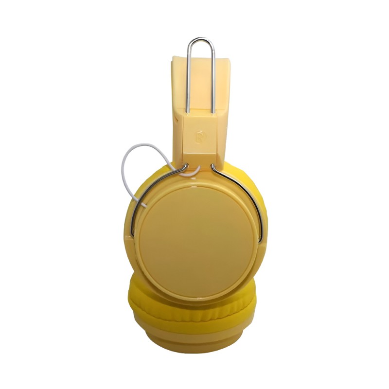 Helmet On-Ear Headphones with MIC Bluetooth Macaron HiFi, Yellow (Damaged Box)