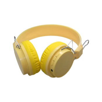 Helmet On-Ear Headphones with MIC Bluetooth Macaron HiFi, Yellow (Damaged Box)