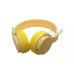 Helmet On-Ear Headphones with MIC Bluetooth Macaron HiFi, Yellow