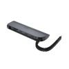 Hoco HUB 5in1 Type-C to 3*USB-A 3.0 + SD/ TF, HB17 Easy Connect, Black
