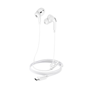 Hoco Earphones Type-C with Mic M1 Pro, White