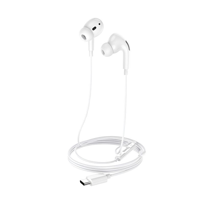 Hoco Earphones Type-C with Mic M1 Pro, White