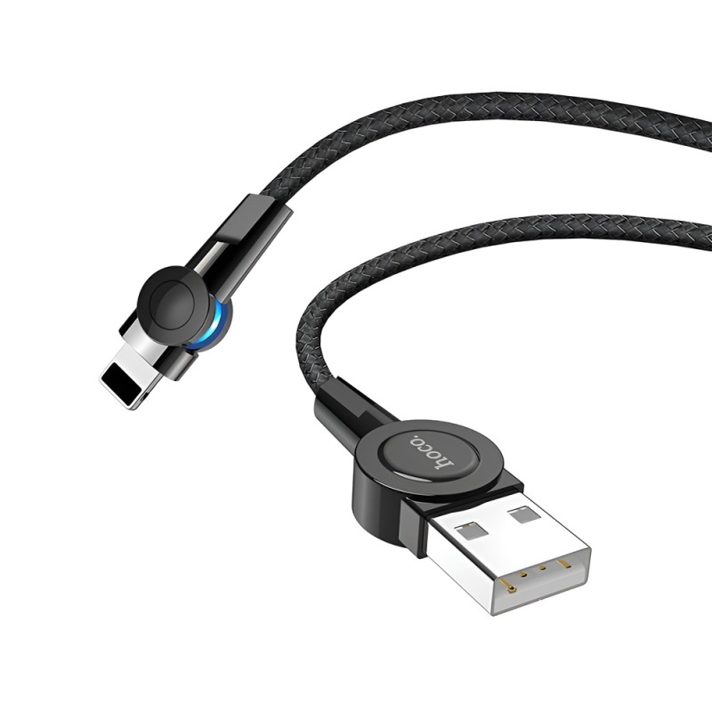Hoco Cable USB to Lightning S8 Magnetic 2.4A 1.2m, Black