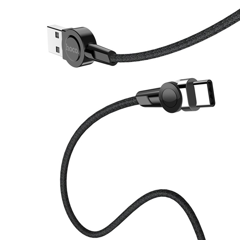 Hoco Cable USB to Type-C Magnetic S8 2.4A 1.2m, Black