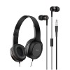 Hoco Set (On-Ear Headphones + Earphones) 3.5mm W24, Gold