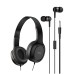Hoco Set (On-Ear Headphones + Earphones) 3.5mm W24, Gold