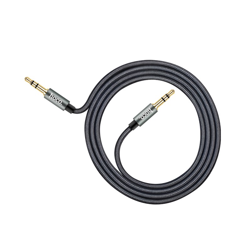 Hoco Cable Audio 3.5 to 3.5 UPA03, Nylon braided (L=1M), Metal Gray