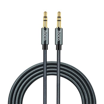 Hoco Cable Audio 3.5 to 3.5 UPA03, Nylon braided (L=1M), Metal Gray