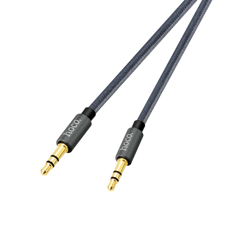 Hoco Cable Audio 3.5 to 3.5 UPA03, Nylon braided (L=1M), Metal Gray