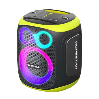 Hopestar Party Speaker Party130 with 2 Wireless Microphones, 120W, Black