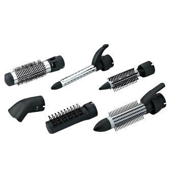 BROCK Hot Air Brush set with 6 tips HS 9006 RD, 1000W, Red 