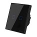 Sonoff Wi-Fi Smart Touch Wall Switch TX Series 2-Gang (Neutral Wire), Black