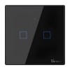 Sonoff Wi-Fi Smart Touch Wall Switch TX Series 2-Gang (Neutral Wire), Black
