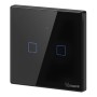 Sonoff Wi-Fi Smart Touch Wall Switch TX Series 2-Gang (Neutral Wire), Black