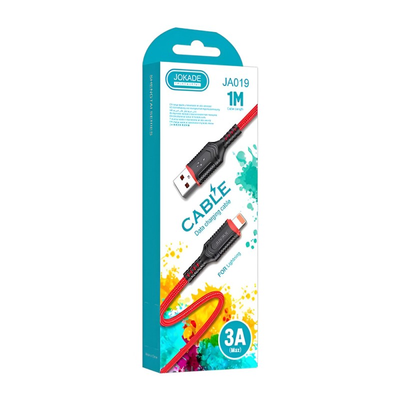Jokade Cable USB-A to Lightning 3A 1m JA019, Red