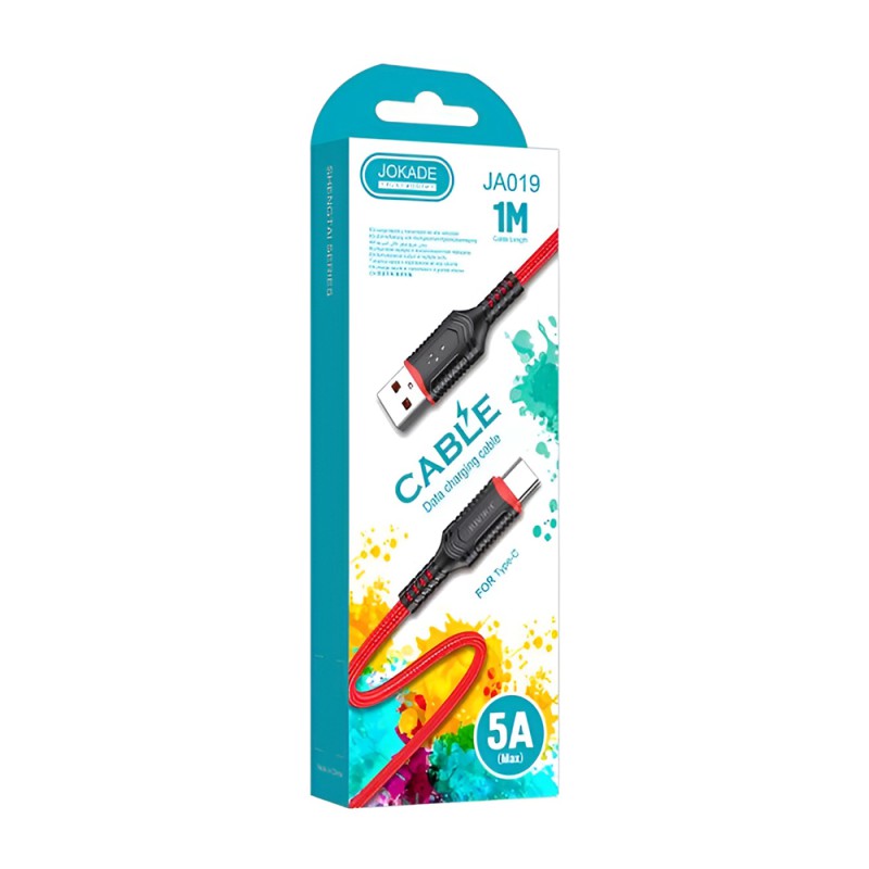 Jokade Cable USB-A to Type-C 5A 60W 1m JA019, Red