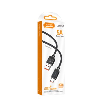 Jokade Cable USB-A to Type-C 3A 1m JA050, Black