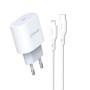 Jokade Wall Charger with Cable Type-C to Lightning 20W Chengyun JB010, White